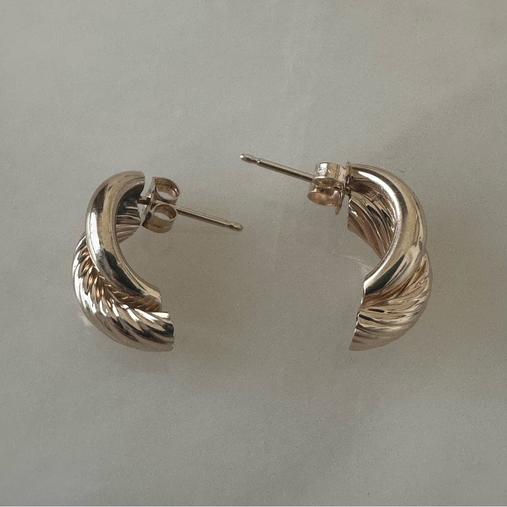 14k Solid Gold Earrings - Picture 5 of 14